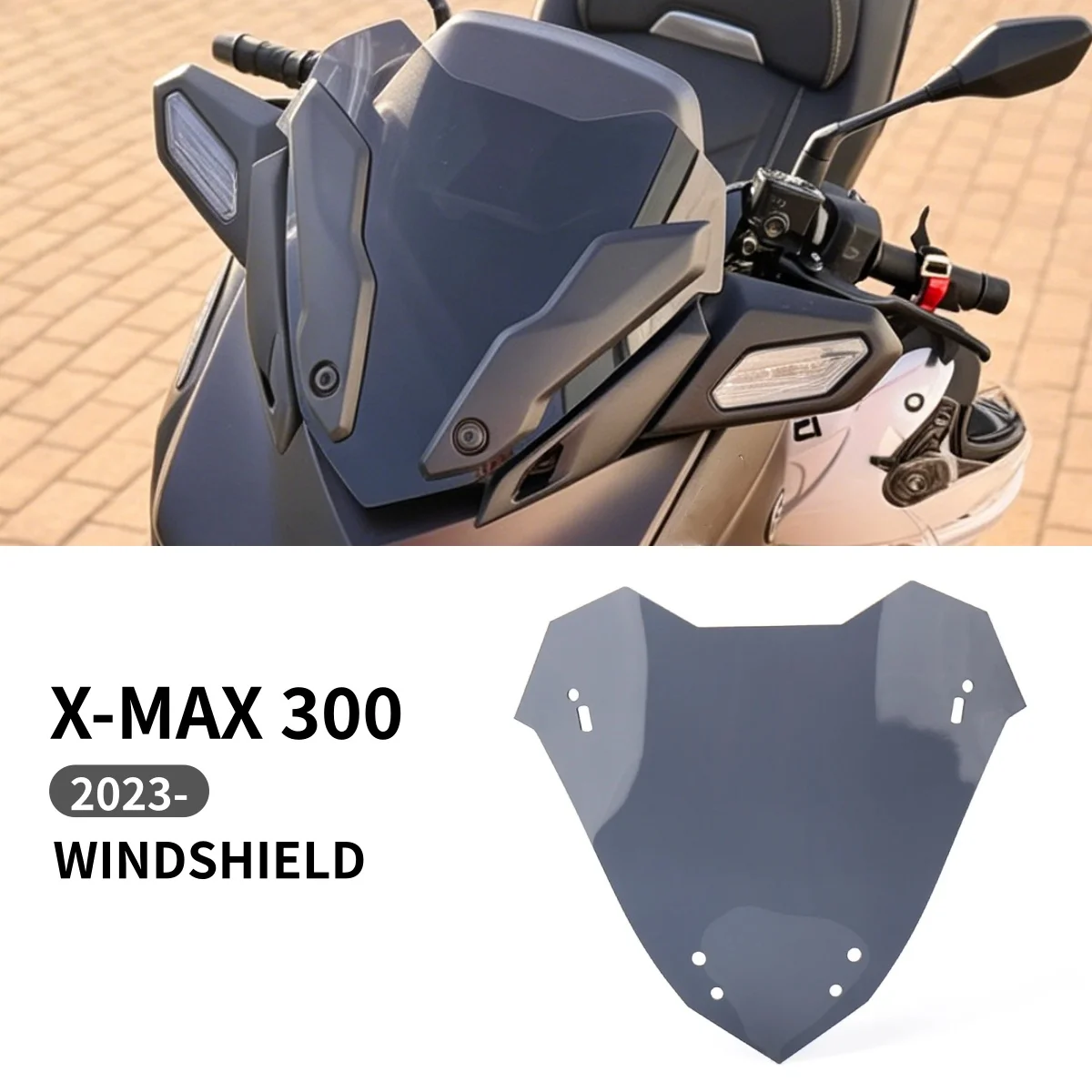 

Motorcycle Windshield Fairing Wind Deflector Windscreen Screen Protector For YAMAHA X-MAX300 XMAX300 X-MAX XMAX 300 2023 2024