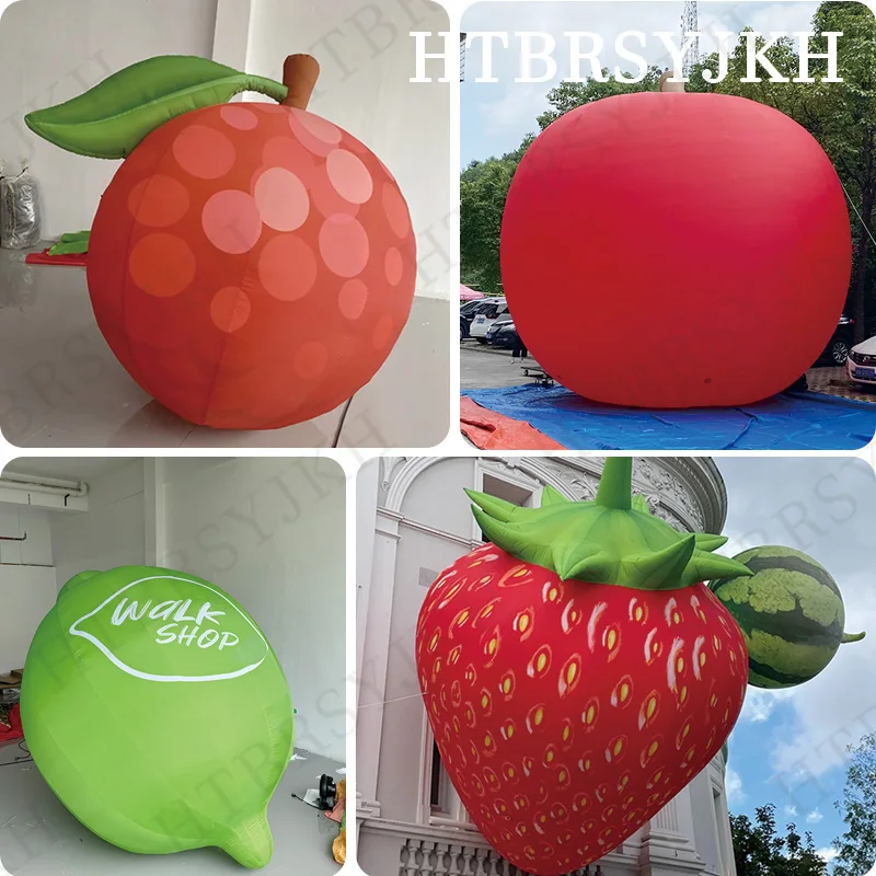 

Inflatable fruit air model cartoon fruit pear pineapple strawberry lemon Lychee apple banana model walking agricultural activity