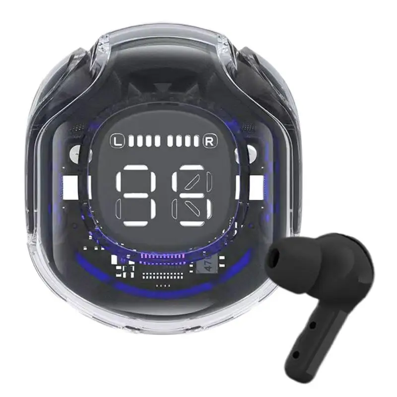 Earphone Headset nirkabel, earbud peredam kebisingan, waktu bermain panjang, earphone panggilan jelas untuk olahraga, bekerja