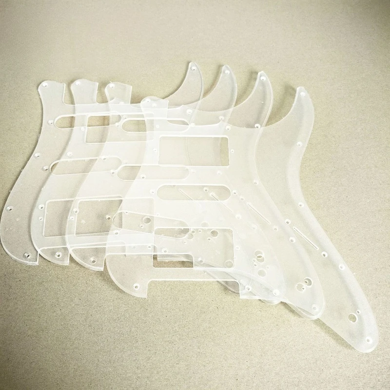 Clear PVC Pickguard for ST SQ Electric Guitar, 3-Ply SSS HSS HSH HH Pick Guard Scratch Plate Pre-Cut for Stratocaster