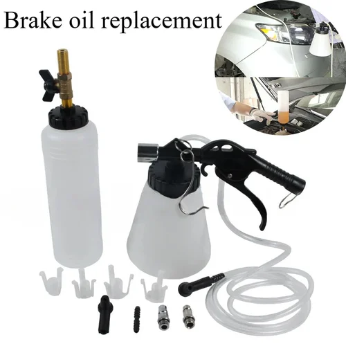Imagen 2 del producto Kit de bomba de líquido de bombeo hidráulico para purga de frenos de coche, herramienta de reparación de tubos de tanque de purga de cambio de aceite, accesorios para camión y motocicleta, 1L, 0,75l