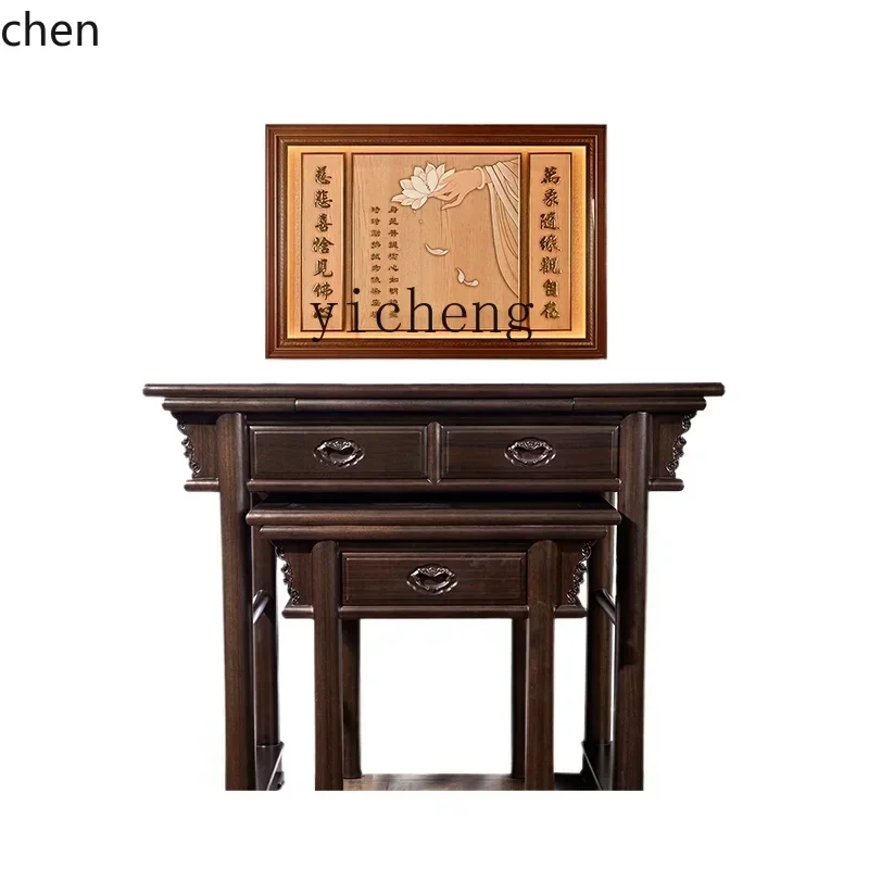 d2 cylindrical table all solid wood new Chinese style thickened simple style modern rural villa living room