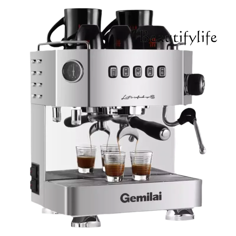 

Household coffee machine Semi-automatic commercial espresso professional freshly ground milk tea shop