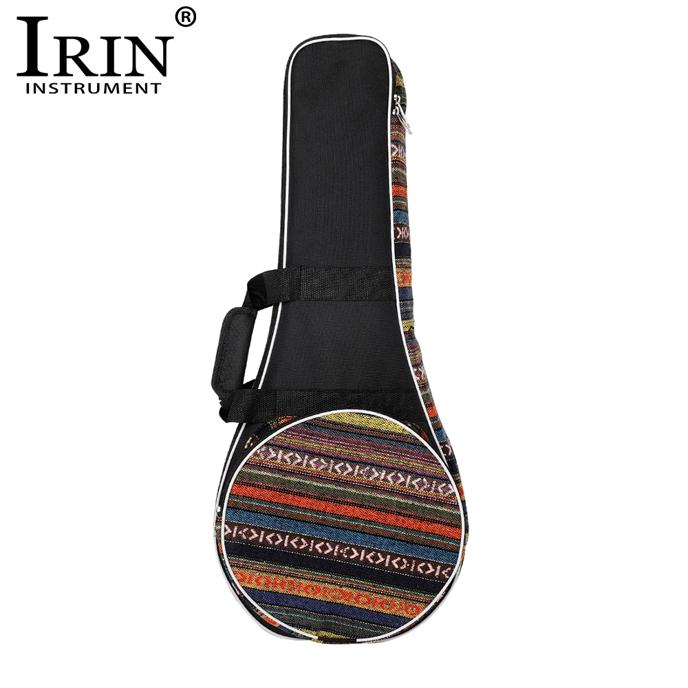 IRIN Mandolin Case Mandolin Oxford Gig Bag With Adjustable Shoulder Strap Colorful Striped Handbag Stringed Instrument Backpack