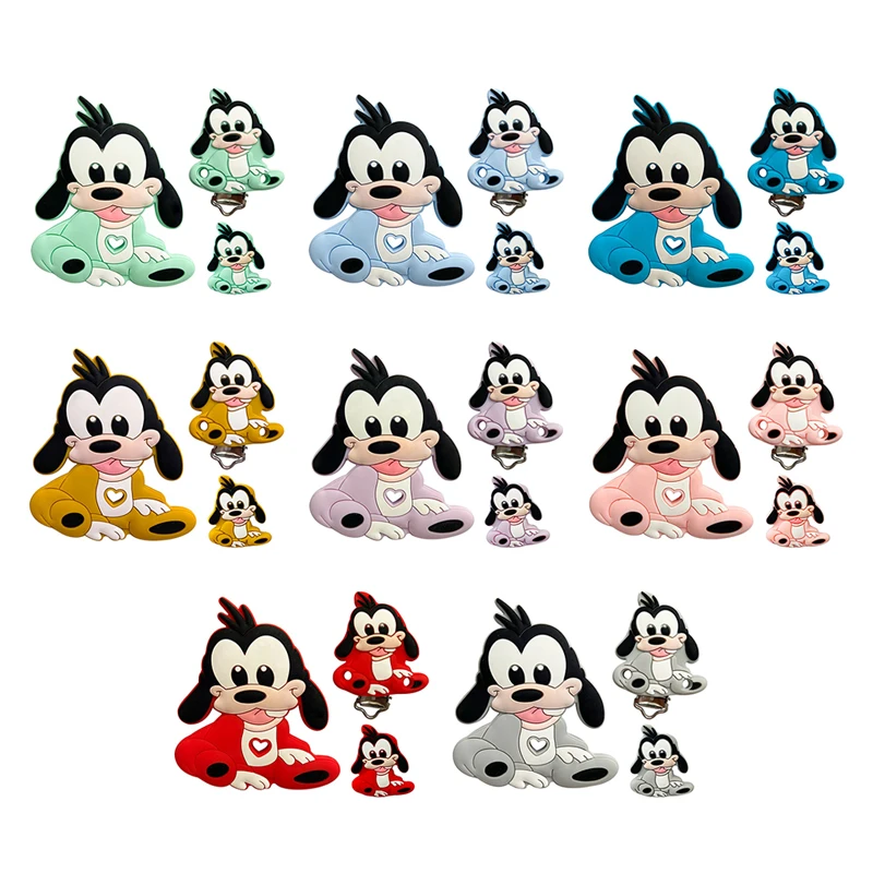 1/3/10pcs New Goofy Silicone Beads Teether Food-Grade Chewing Teeth Bead DIY Nipple Chain Jewelry Accessories