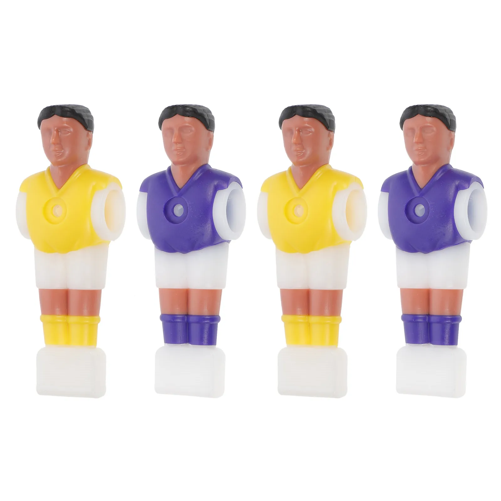 

4Pcs Table Football Man Tournament Style Replacement Parts Fit Standard Foosball Rods Yellow Purple Mini Football Figures