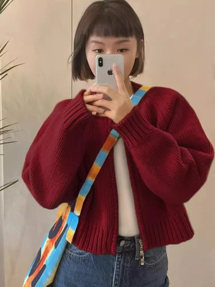 Blauw vest voor dames, retro trui met rits |   Zacht gebreid jack |   Y2K chique trui