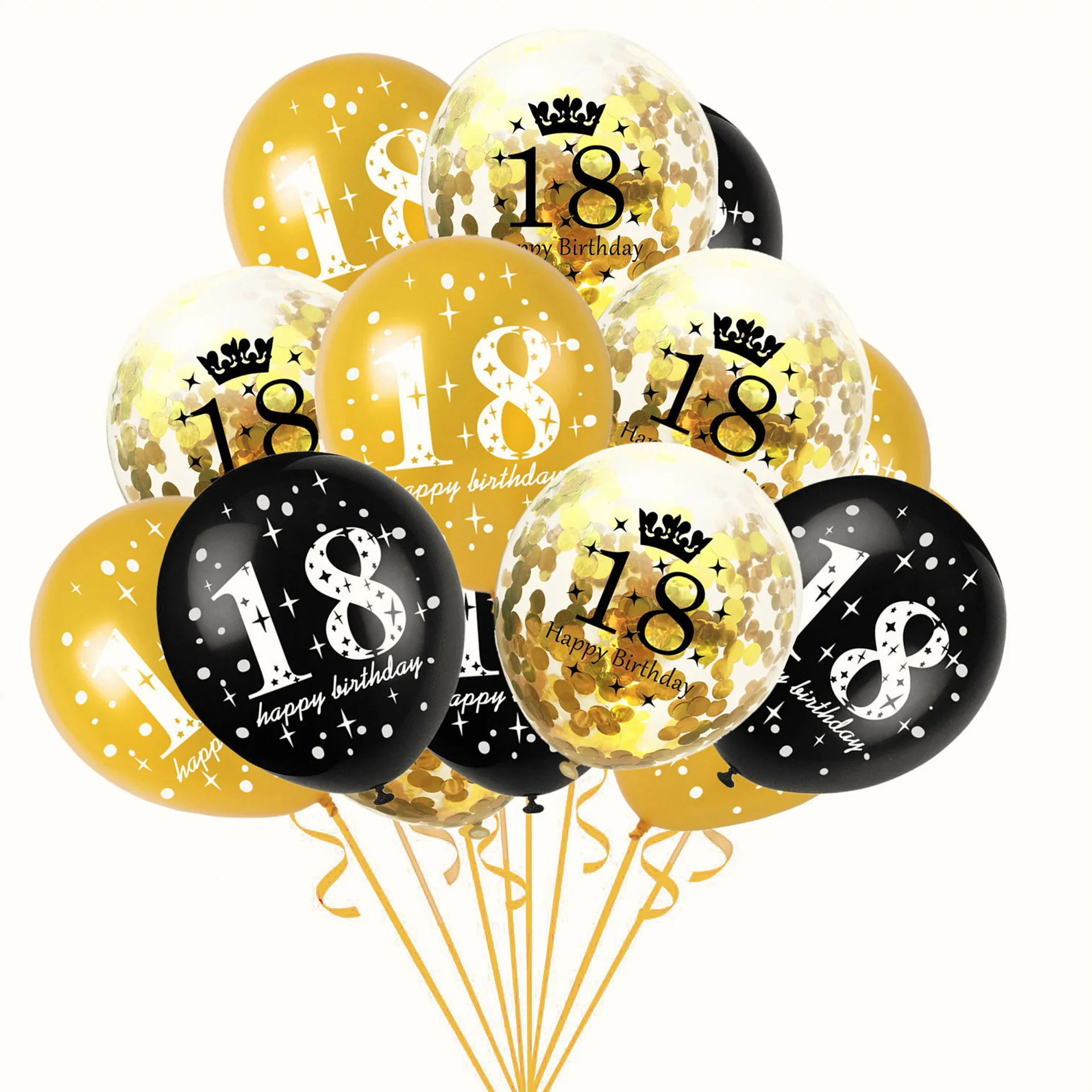 15 stuks 12 inch 18e 21e 30e 40e 50e 60e 70e 80e verjaardag feest latex ballonnen jubileum decoratie binnen buiten decoratie