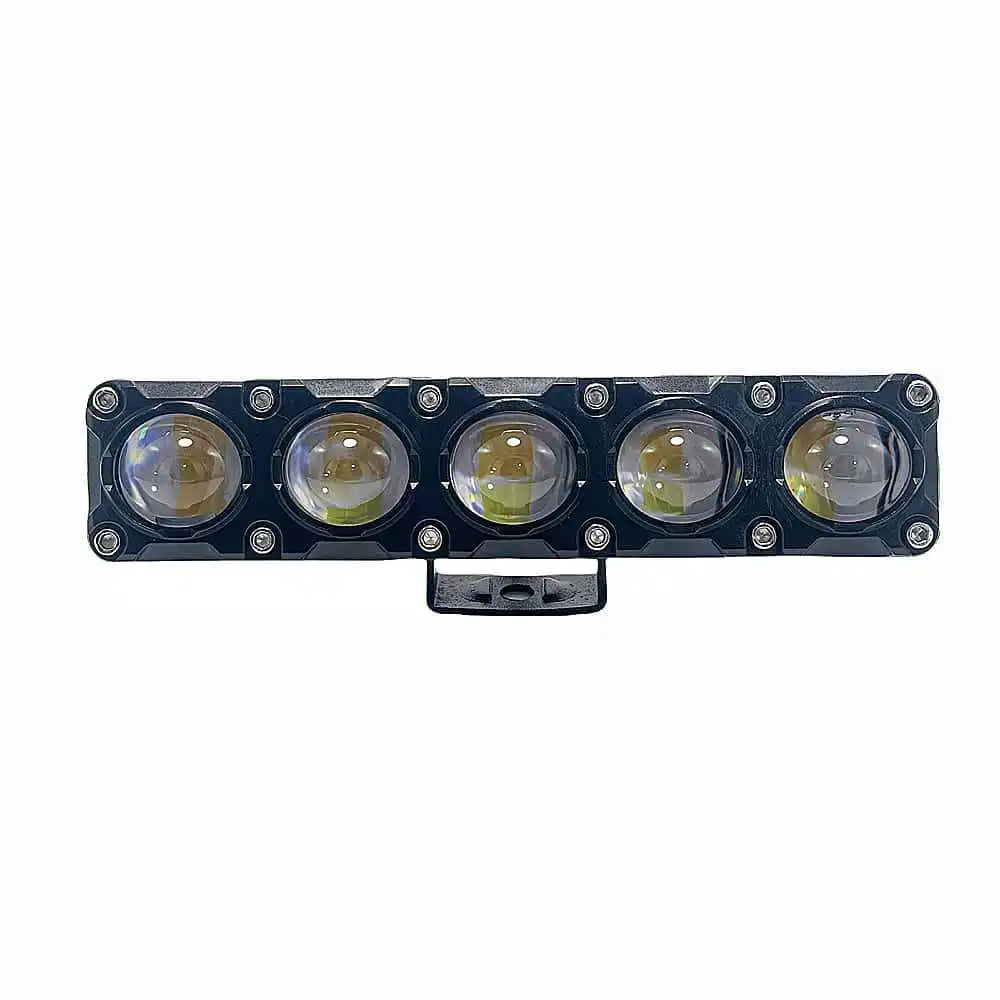 5 Lens Motorcycle LED Spotlight Dual Color Hi/Low Beam Fog Lamps for Car Trucks SUV UTV 12V 24VMini Lens Headlight Driving Light