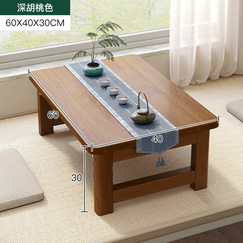 AOLIVIYA Japanese-style Bay Window Small Table Folding Bedroom Household Kang Table Tatami Tea Table Balcony Dormitory Study Low