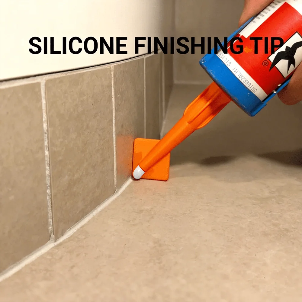 Silicone Finishing Tip R8 Caulking Nozzle Grout Scraper Sealant Tool for Standard Diameter Glass Sealing Tube Multi-Functional B