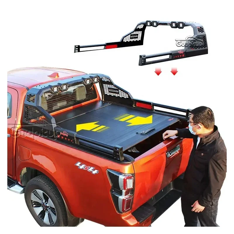 

New design hard aluminum retractable 4x4 roller shutter tonneau cover for jeep gladiator