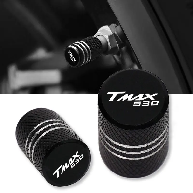 

For YAHAMA TMAX TMAX530 530 Motorcycle Accessories Couple Aluminum Vehicle Wheel Tire Valve Stem Caps Covers Universal With Logo