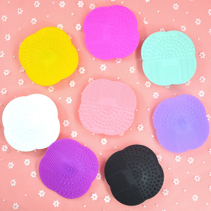 

Colorful Brush Cleaner Silicone Scrubbe Board Cosmetic Makeup Brush Washing Gel Cleaning Mat Foundation Makeup Brush Cleaner Pad