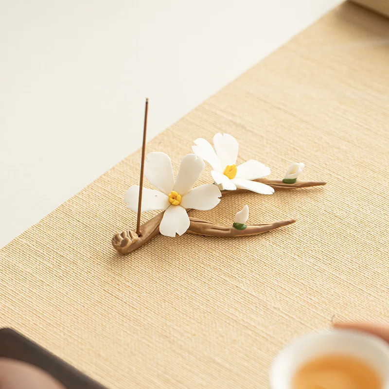 

Peach Blossom Incense Holder, Table Decorative Accessory, Home Decoration