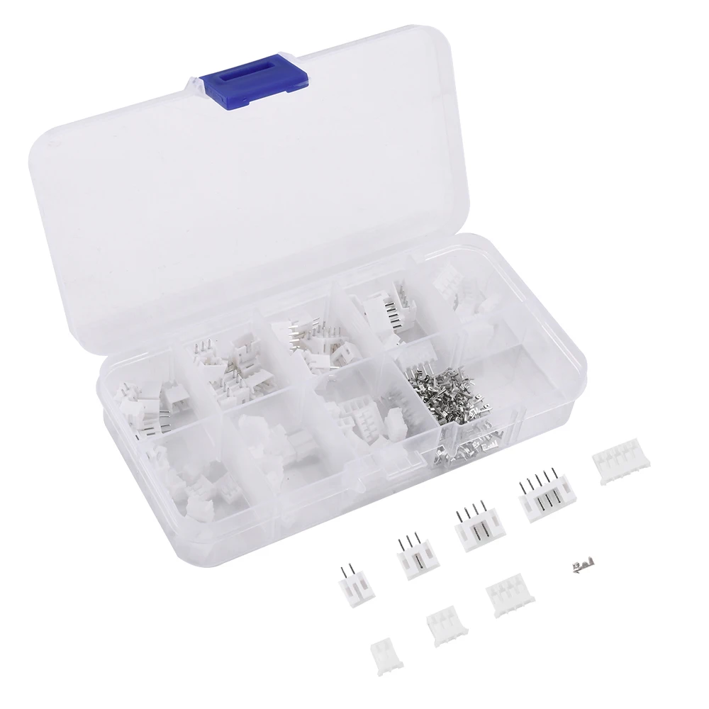 230Pcs/Set PH2.0 2.54mm Pitch Terminals Kits Connectors 2Pin 3Pin 4Pin 5Pin PH Kits JST Connector Wire Adaptor