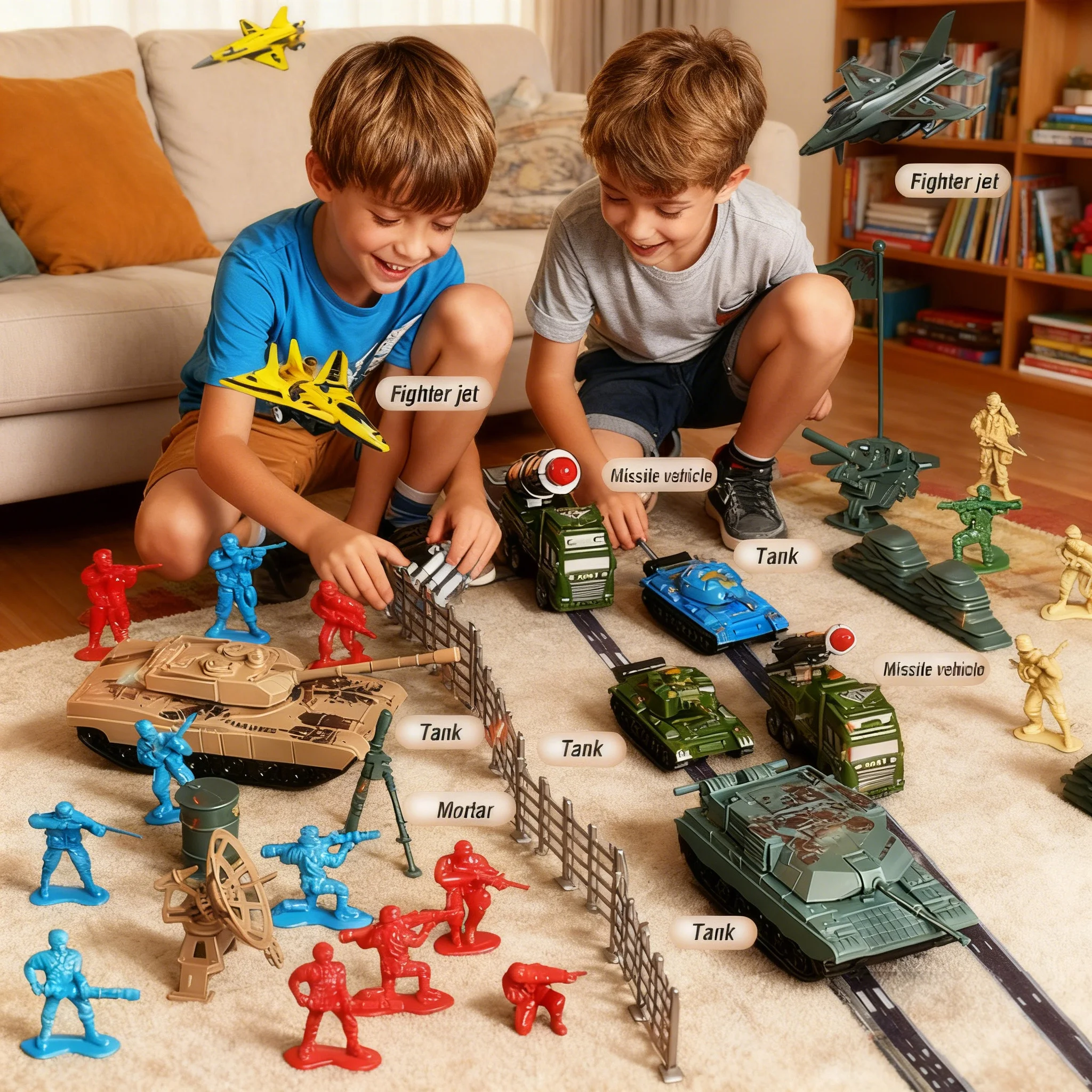 Set di modelli militari Auto pull-back simula carri armati Getti da combattimento Modelli di soldati Veicoli giocattolo per bambini Giocattoli per ragazzi Regali per bambini