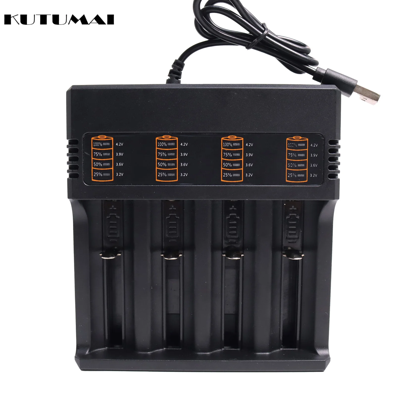 18650 Battery Charger Fast Charging with LED Indicator for Li-ion Batteries 26650/18500/14500/16340 (Batteries Not Included)