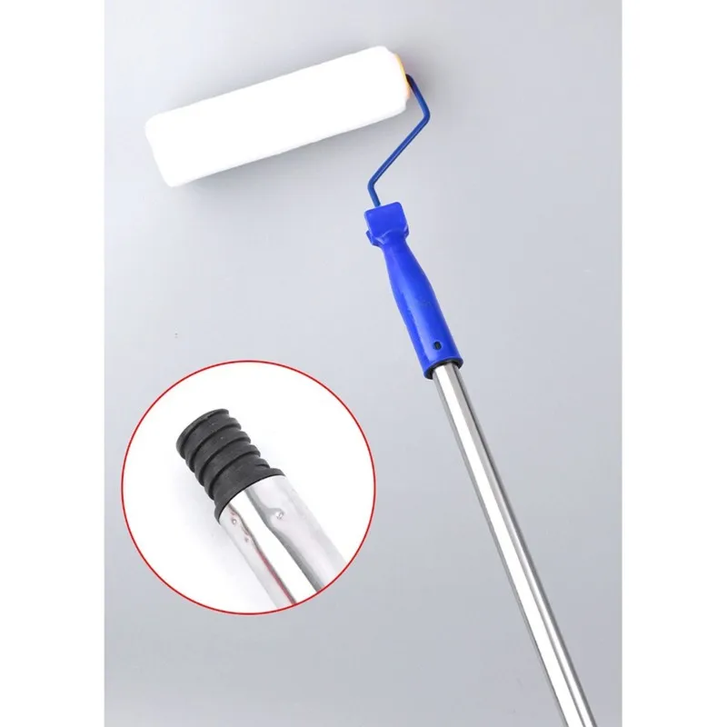 Adjustable Telescopic Extension Pole Kit Stainless Steel Paint Roller Brush Handle Durable High Reach Wall Ceiling Paint