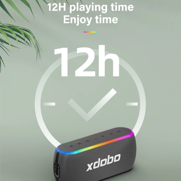 XDOBO X8 III 60 واط مكبر صوت محمول ملون RGB مكبر صوت IPX7 خارجي مقاوم للماء مكبر صوت لاسلكي مع مضخم صوت ثقيل