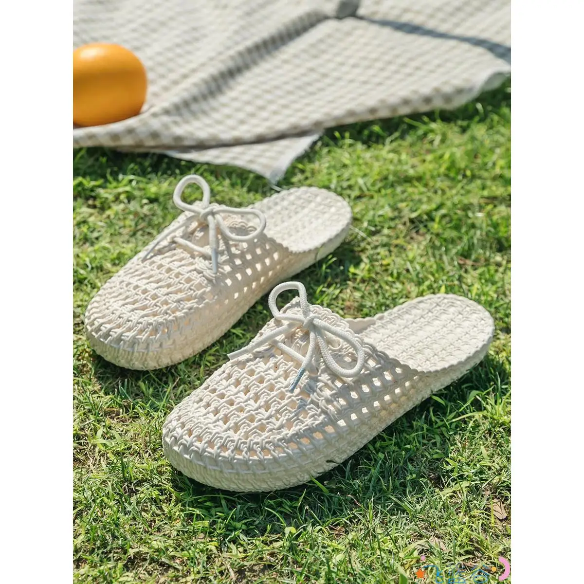 

Женские летние уличные сандалии-сабо с защитой от скольжения для дома и пляжа, весна 2026, Fly Blue Valley, повседневные, без застежек