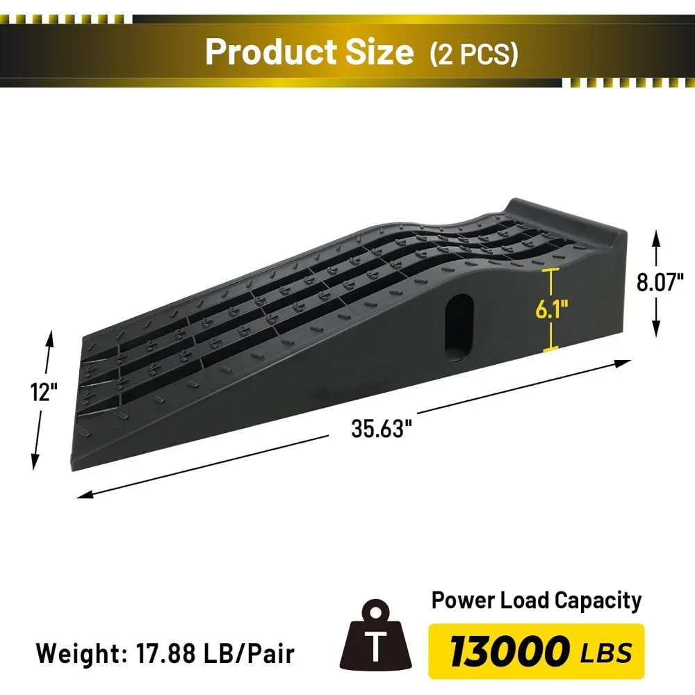 

Portable Car Ramps for Oil Changes High Lift,Heavy Duty Plastic Low Profile Car Ramps for Jack Support, Vehicle Ramps for Garage