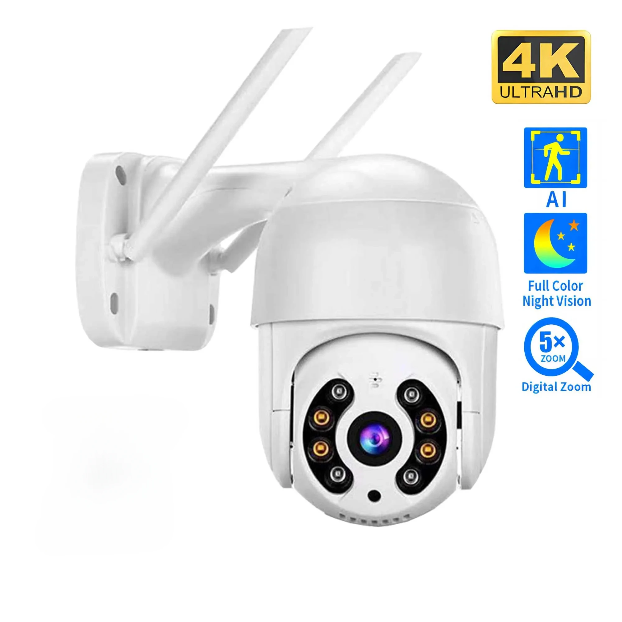 4/8MP 2/4K Wireless PTZ Camera Full HD Color Night Vision Wifi IP Camera Outdoor Ai Auto Tracking CCTV Surveillance Camera WiFi