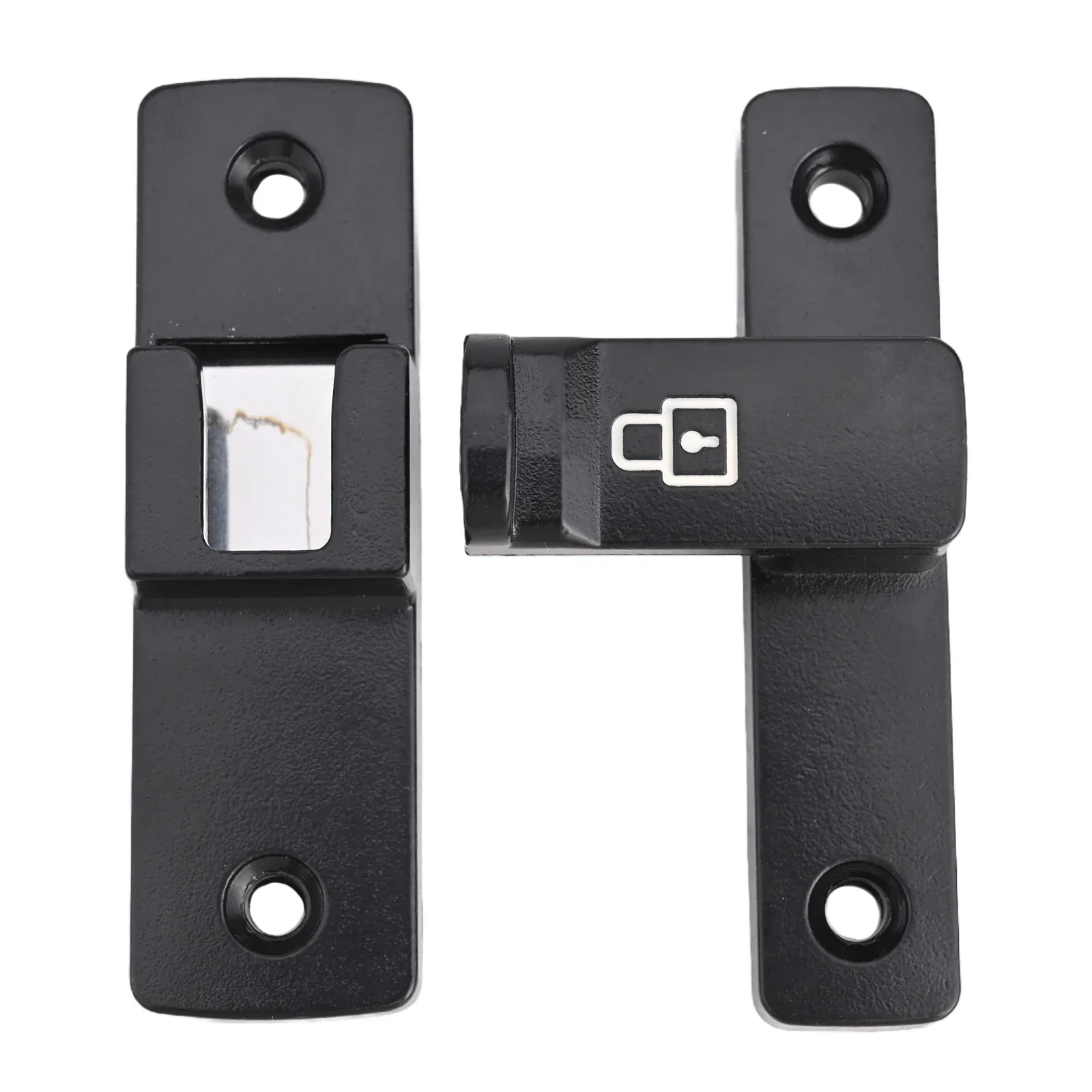 Door Latch W/ Luminous 90 Degrees Sliding Door Lock Free-Punch Interior Bolt For Bathroom Balcony Room Hardware Home Improvement