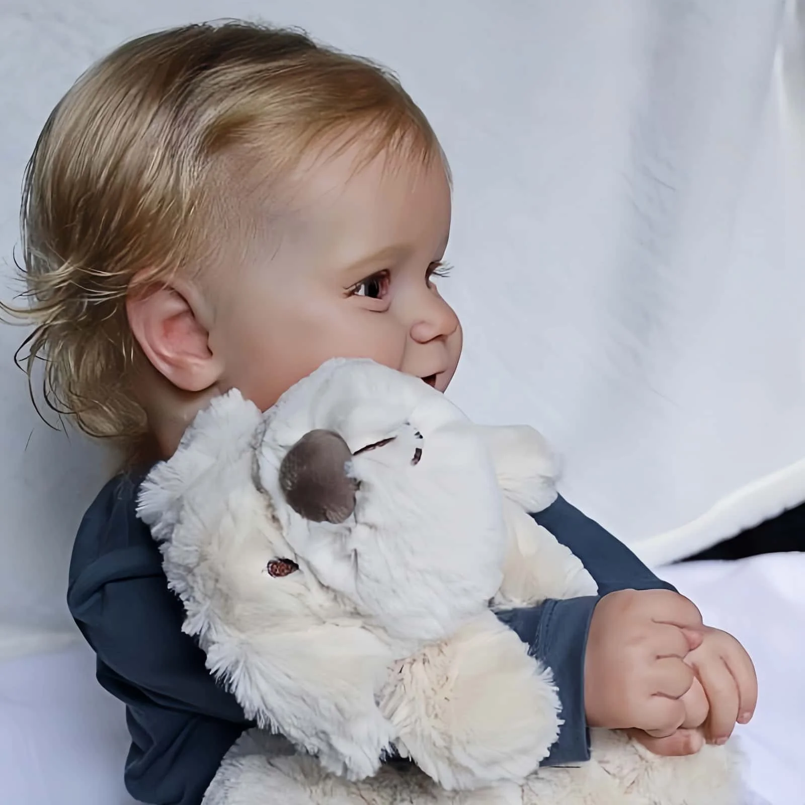 Boneca reborn de 50cm-corpo de menina de vinil de silicone completo-20 Polegada pele pintada 3d brinquedo de boneca realista presente de natal