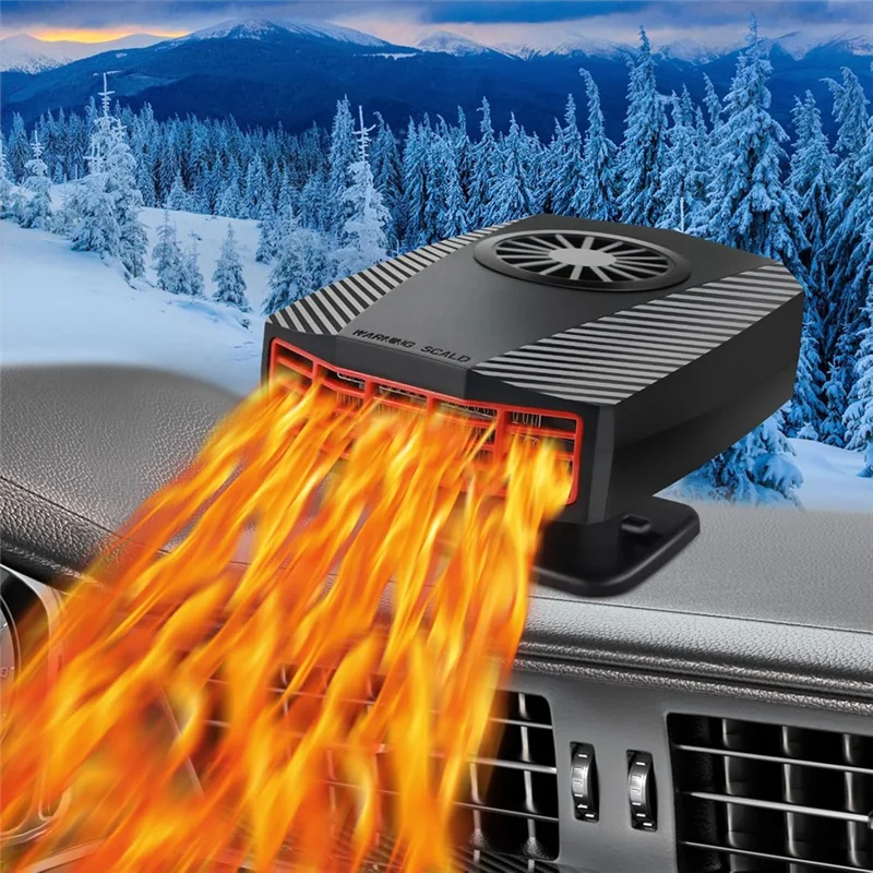

Car Heater Fan, 150W Fast Heating And Cooling Fan Portable Windshield Defogger And Defroster For Car SUV RV