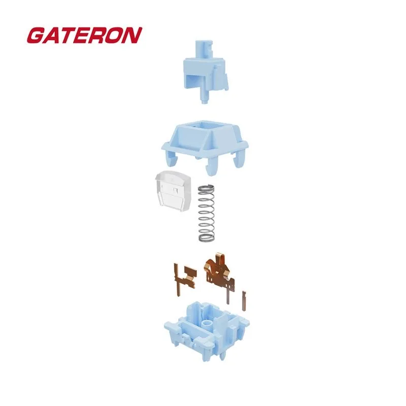 Gateron mar sal smoothie teclado interruptor 5 pinos linear pom 48gf jogo personalizado teclado mecânico rgb smd alta fidelidade lubrificação de fábri