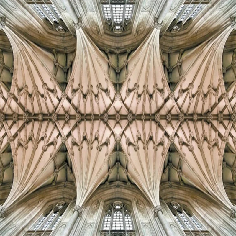 MU8717  Mural Wallpaper 3D  stereoscopic European Gothic court-style ceiling background wall