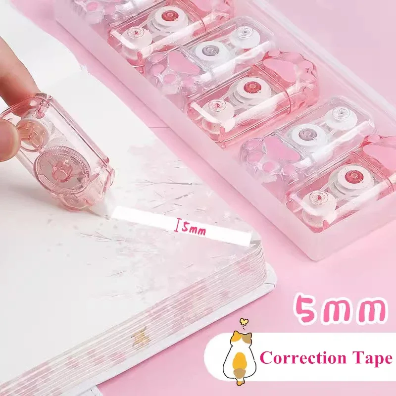 Transparent Cat Claw Correction Tape Kawaii Creative Eraser Tape Students Cute School and Office Supplies Unique Stationery Gift