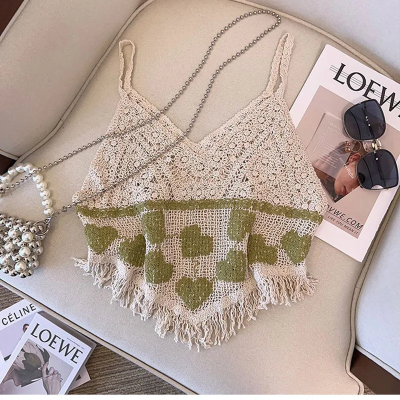 Noioso Miele Moda Chic Nappa Maglia Crop Top Estate Amore Design Senso Canotta Nicchia da donna Indossa Breve Spice Girl Top Wome