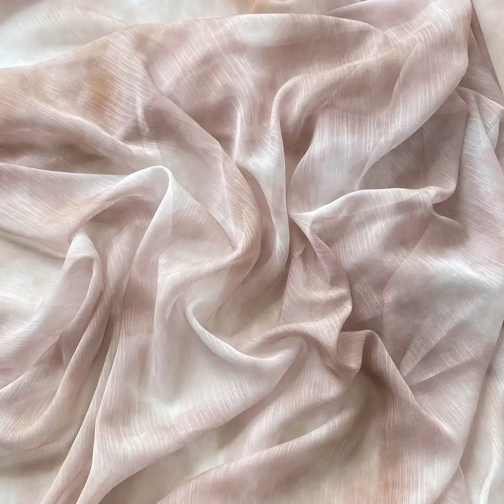 Breathable Gradient Die Dye Chiffon Fabric for Dress DIY Handmade Clothing Fabrics Sewing Apparel Materials  Accessories