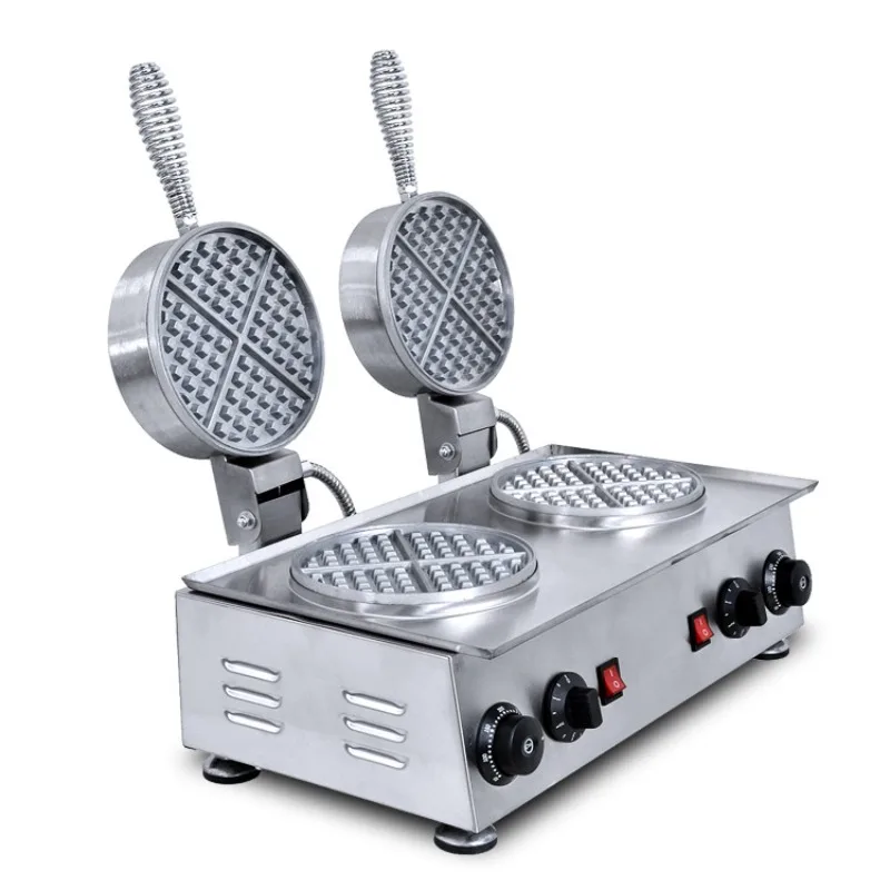 Double-head waffle stove, commercial waffle maker, coffee shop waffle oven