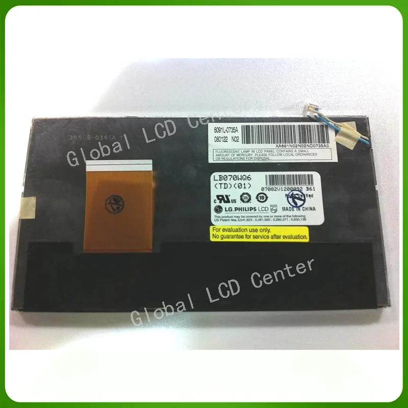 

7-дюймовый оригинальный ЖК-дисплей LB070WQ6 (TD) (01) LB070WQ6-TD01