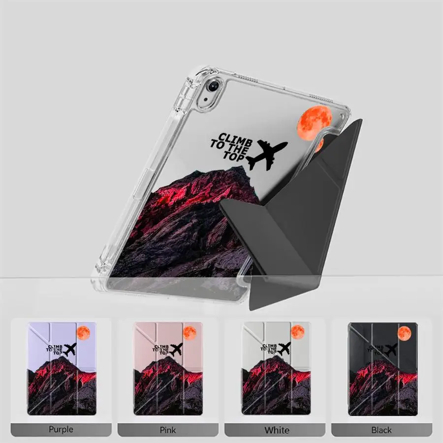 

Scenic Airplane Mountain Y-Fold Holder Cover Tablet Case For iPad Mini 6 7 Pro 2025 Pro 11th 10th 9th 8th 7th 12.9inch Air 4 5