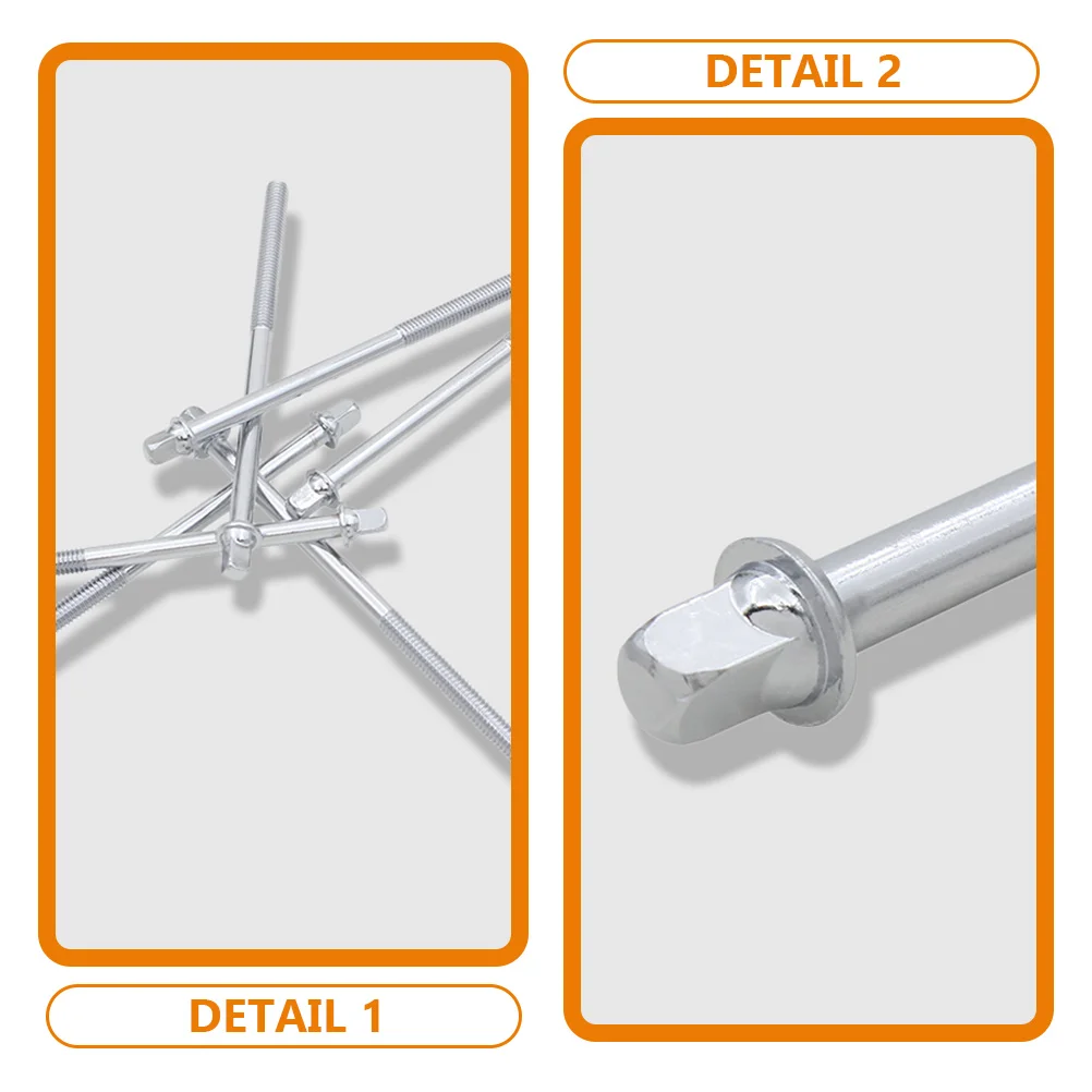 

Drum Tension Rods 11cm Electroplated Iron Drum Screws Snare Drum Lugs Drum Set Accessories Drum Repair Screws 6pcs