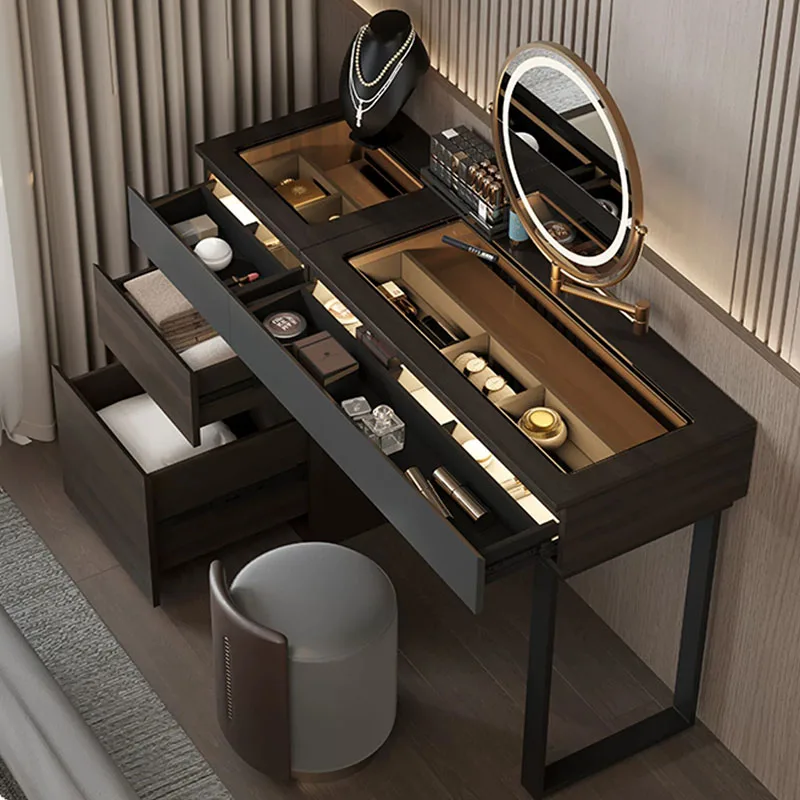 Comfortable Bedroom Vanity Table Women Makeup Modern Coffee Dressing Table European Storage Penteadeira Lounge Suite Furniture