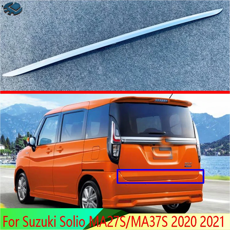 For Suzuki Solio MA27S/MA37S 2020 2021 Stainless Steel Tail Gate Door Cover Trim Rear Trunk Molding Bezel Styling Garnish