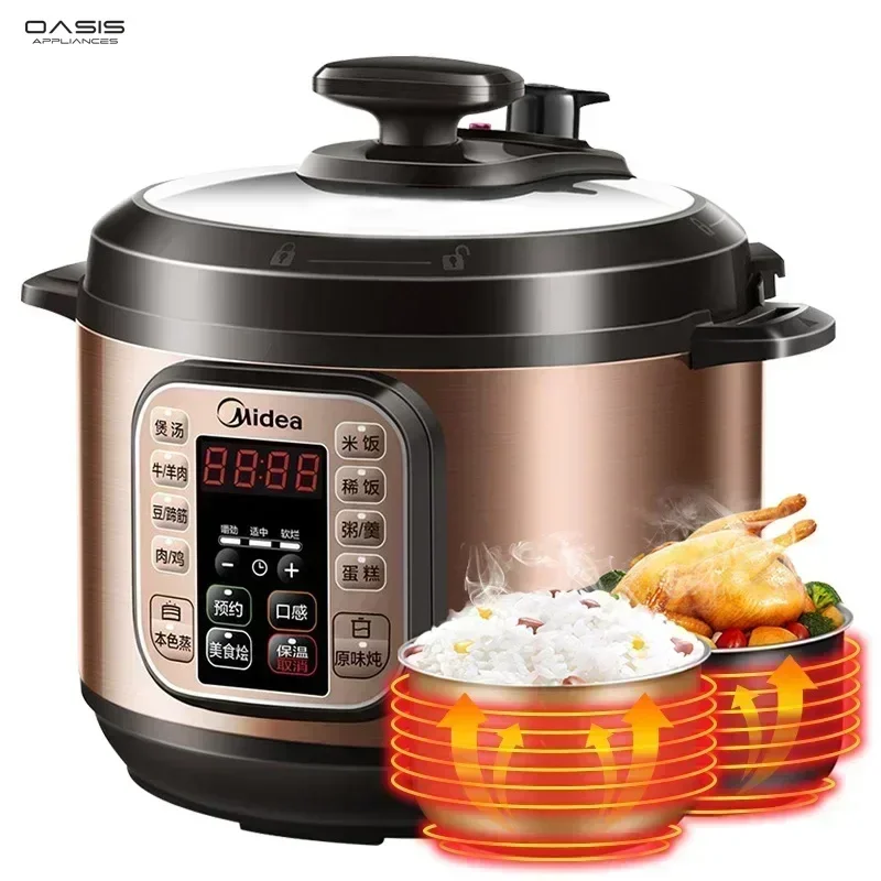 Electric Pressure Cooker. Household Intelligent. High Voltage. 5L. Electric Rice Cooker & Cooker. Kitchen Appliances.