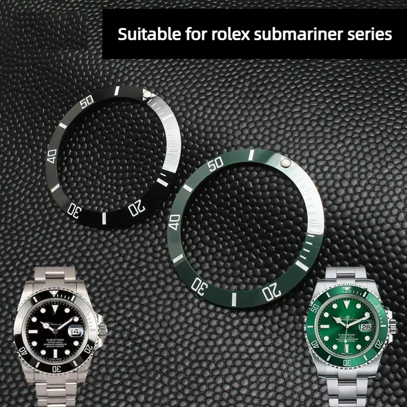 Image of 38mm passend für 40mm 41mm Keramik-Legierung Uhrenlünetten-Einsatzring für Rolex Water Ghost GMT Taucheruhr Herrenuhr Ersatzteil Reparatur Zubehör