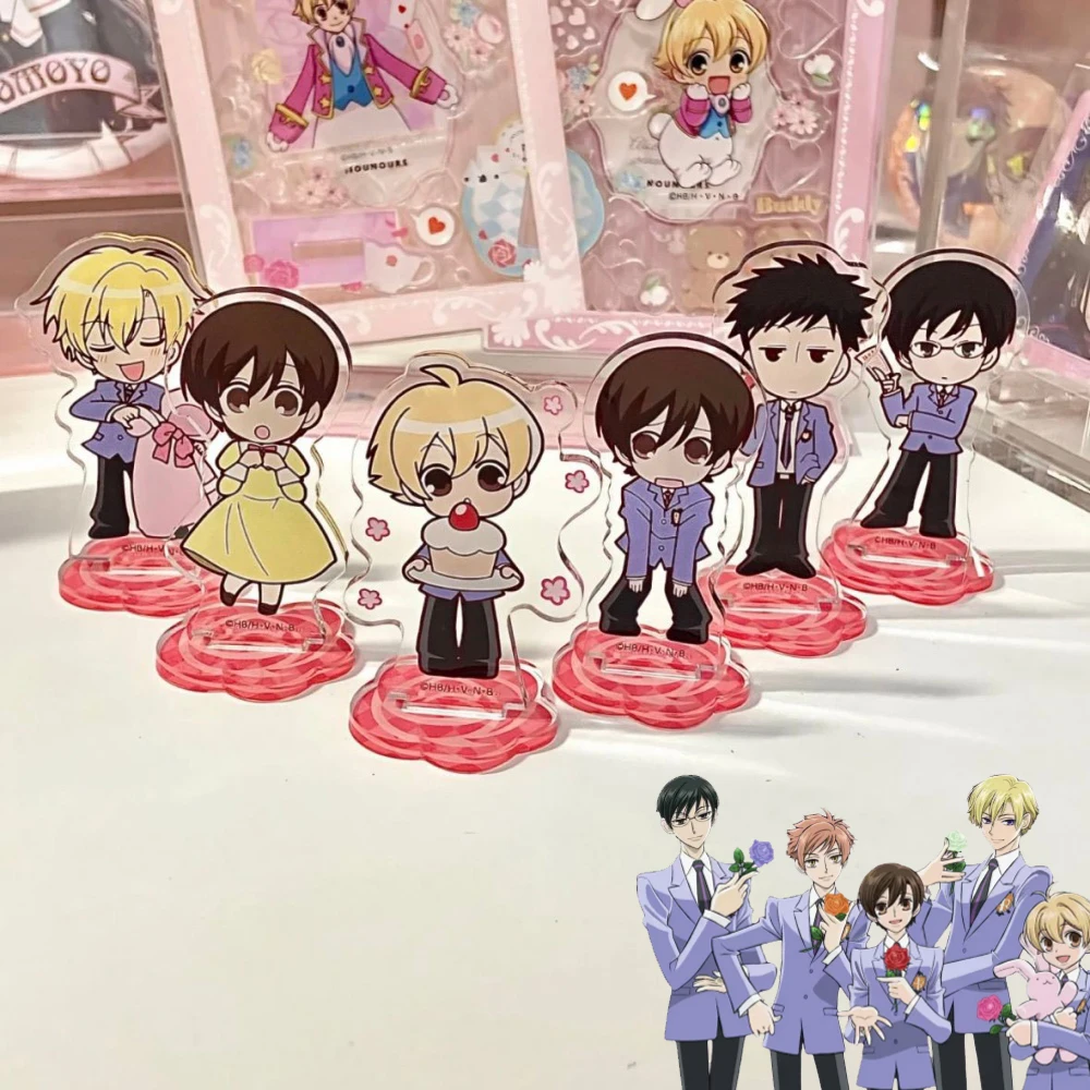Anime Ouran High School Host Club Cosplay Tamaki Suoh Haruhi Fujioka Kyoya Ootori Standing Plate Acrylic Stand Desk Accessory