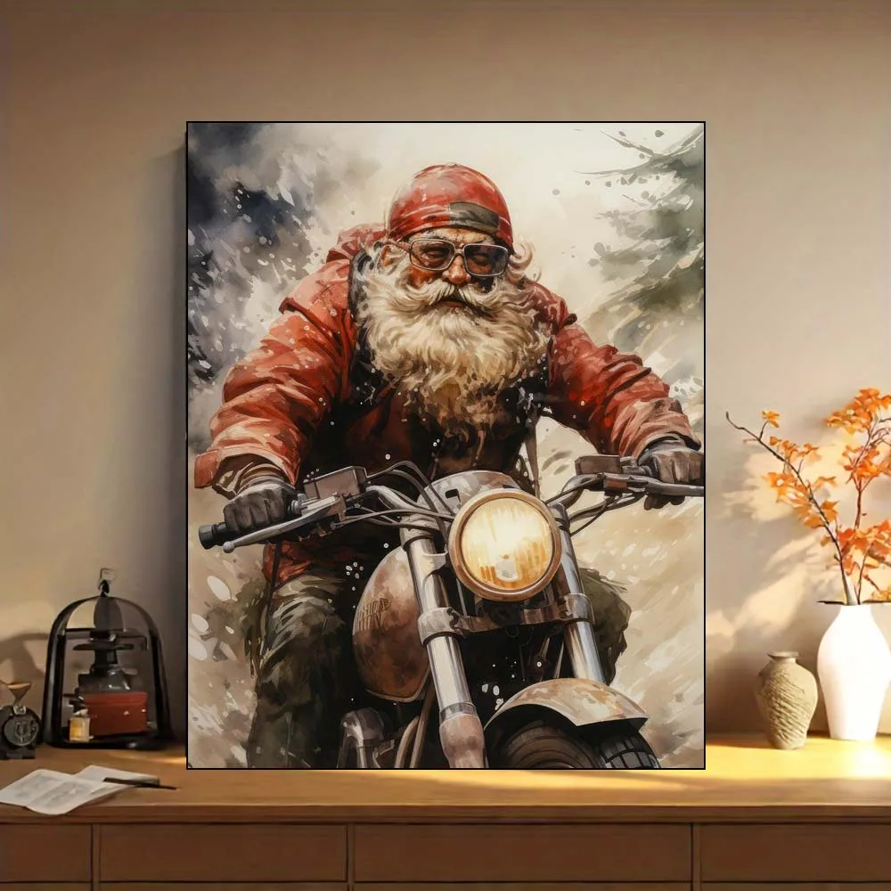 

Бородатый человек мотоцикл акварель динамический зимний холст искусство Diy цифровые масляные краски набор для начинающих взрослых без рамки