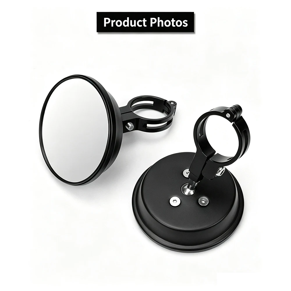 For TRIDENT660 Trident 660 Motorcycle Handlebar Blind Spot Convex Mirror Rearview Mirror Wide Angle Circular Mirror 2021-2026