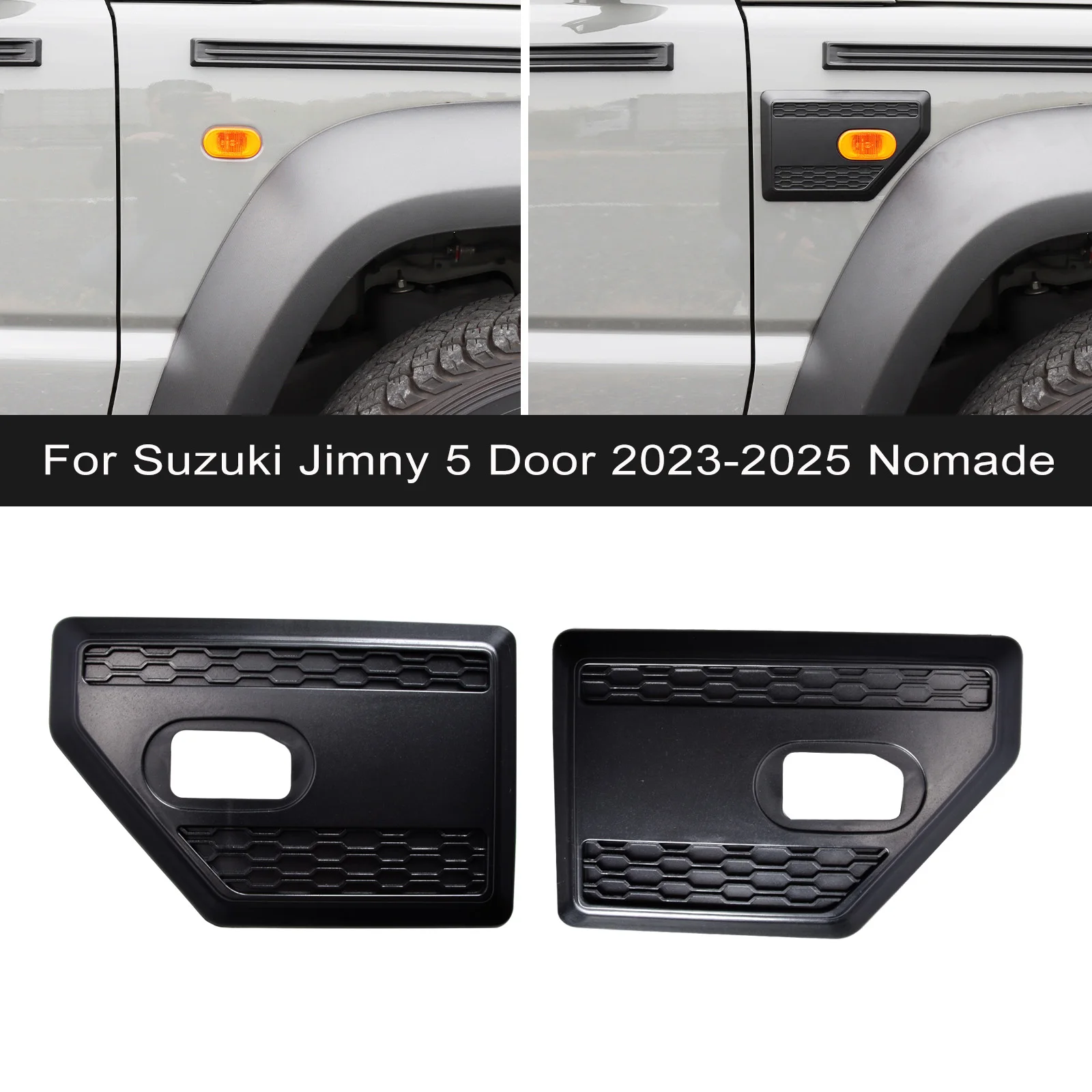 

Декоративные накладки на поворотники для Suzuki Jimny JB64 JB74W 2019-2025 (3-дверные и 5-дверные модели), внешние аксессуары