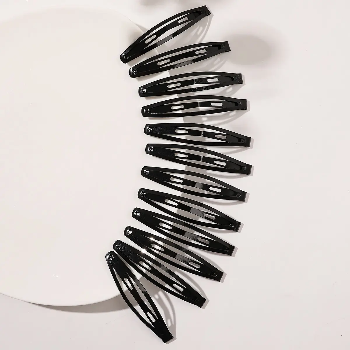 12 Pcs Black Large Metal Hair Snap Clips 3.15 Inch Long Noslip Hair Clips Barrettes for Women and Girls Hair Clips Accessories