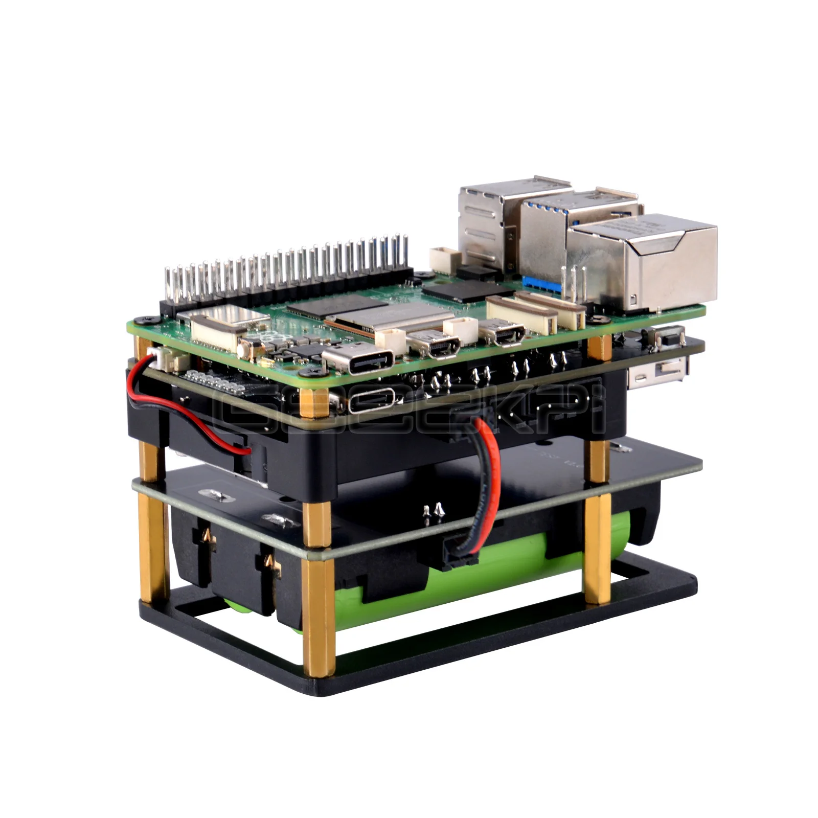 

Модуль питания GeeekPi UPS Gen 6 для Raspberry Pi 5/RPI 4B — модуль источника бесперебойного питания повышенной стабильности и защиты