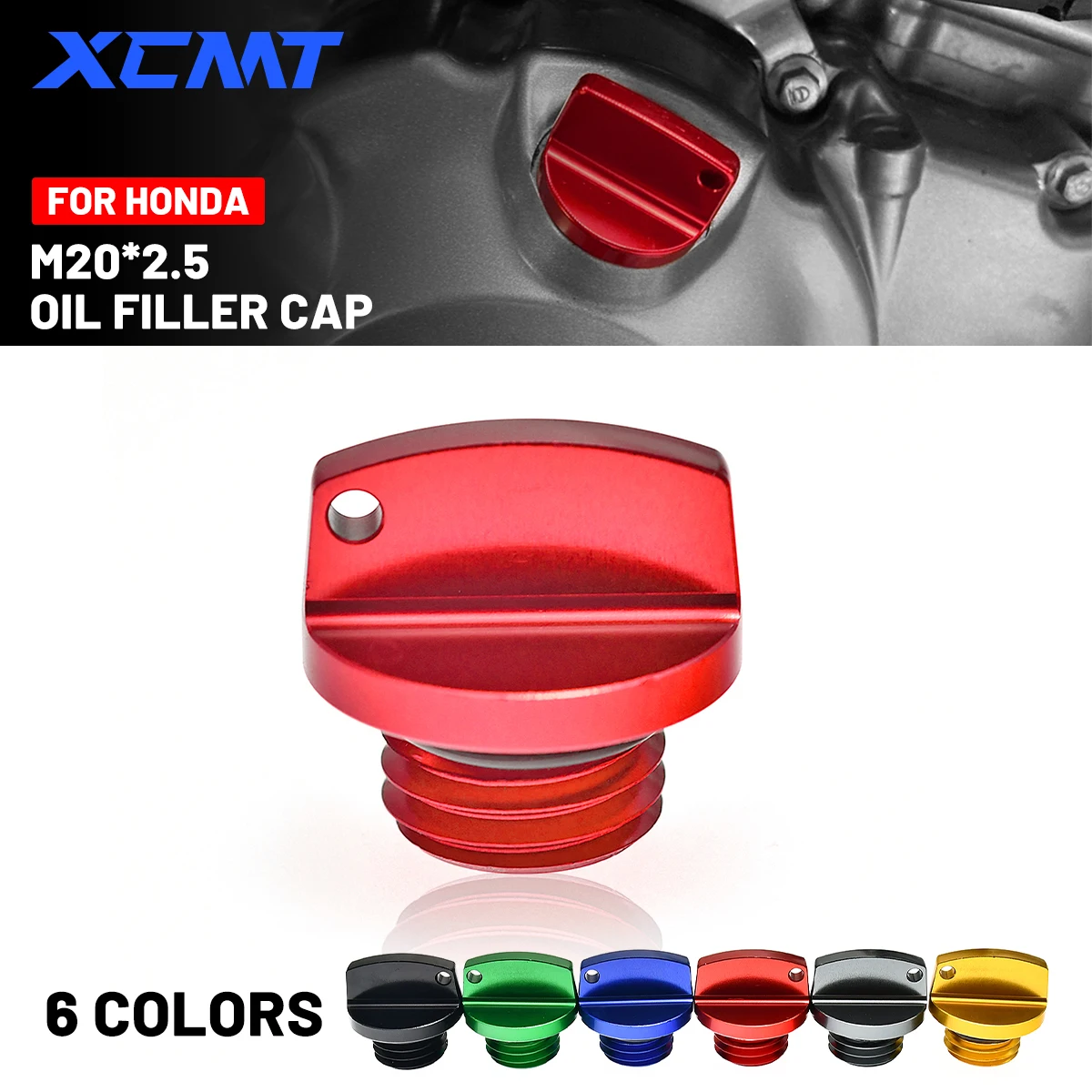 

CNC Motorcycle Accessories M20*2.5 Oil Filler Cap Plug For Honda CB CBR CR CRF TRX VTR X-4 250L/M 300F 250F 500F 250RR 1000R